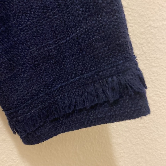 KARL LAGERFELD Women's Tweed Open Front Jacket navy - Picture 6 of 9